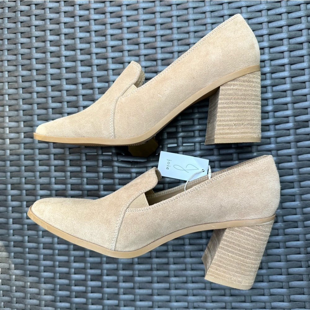Joie Tan Block Heel Loafers - Picture 5 of 13